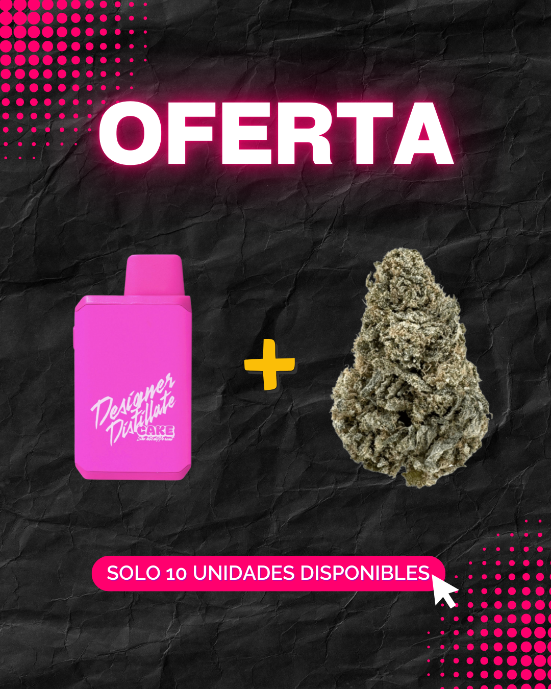 10 GRAMOS DE WHITE WIDOW + VAPE CAKE STRAWBERRY GELATO
